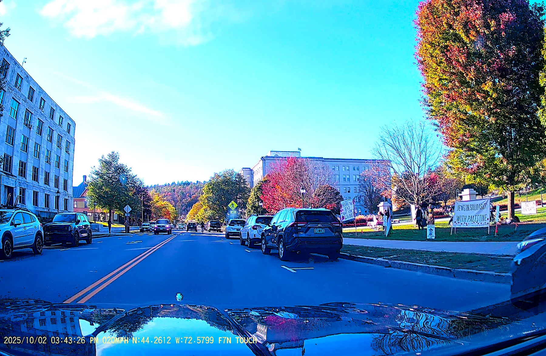 Autumn street scene in Montpelier, Vermont